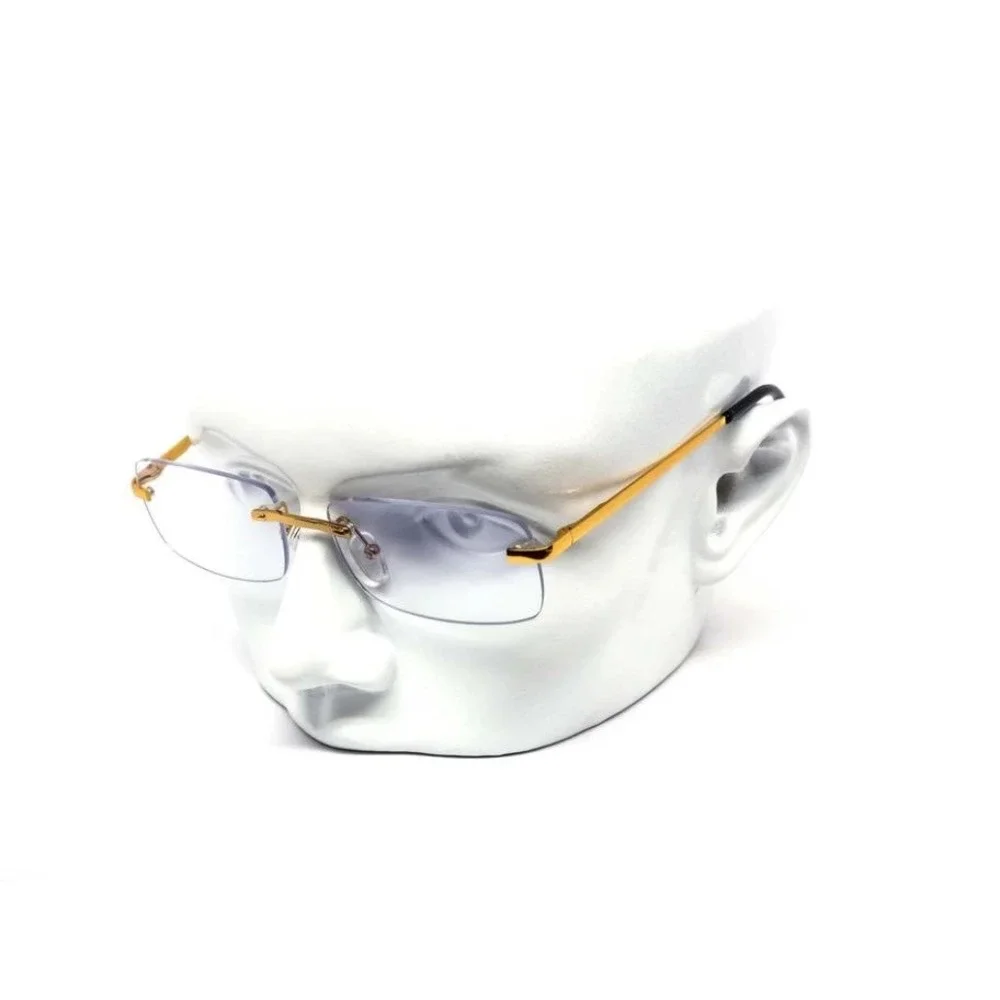 Frameless Glasses Gold Frame Clear Lens Lightweight Fashion Eyeglasses Lentes‎